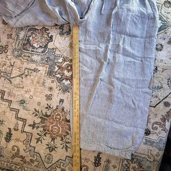 Ivan Grundahl Linen Barrel Leg Oversized Pants Artsy Comfy Loose fit Bottoms 38 - Picture 6 of 11